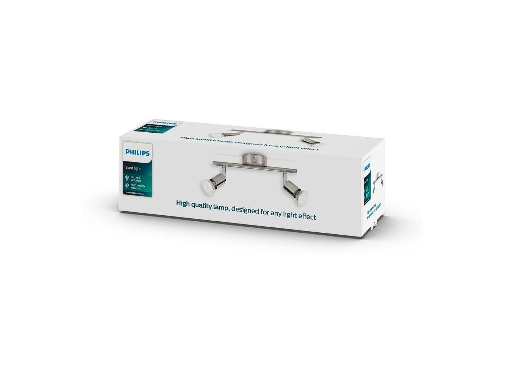 Limbali gu10 projector de 2 elementos (lâmpada não incluída) cor cromado fosco 28,5 x 10 x 15,5 cm