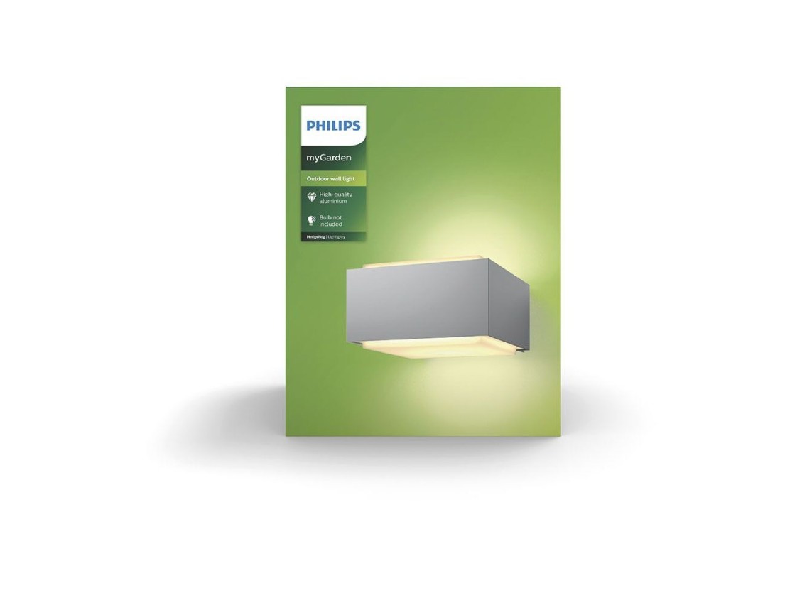 Aplique e27 cinzento mod. hedgehog philips