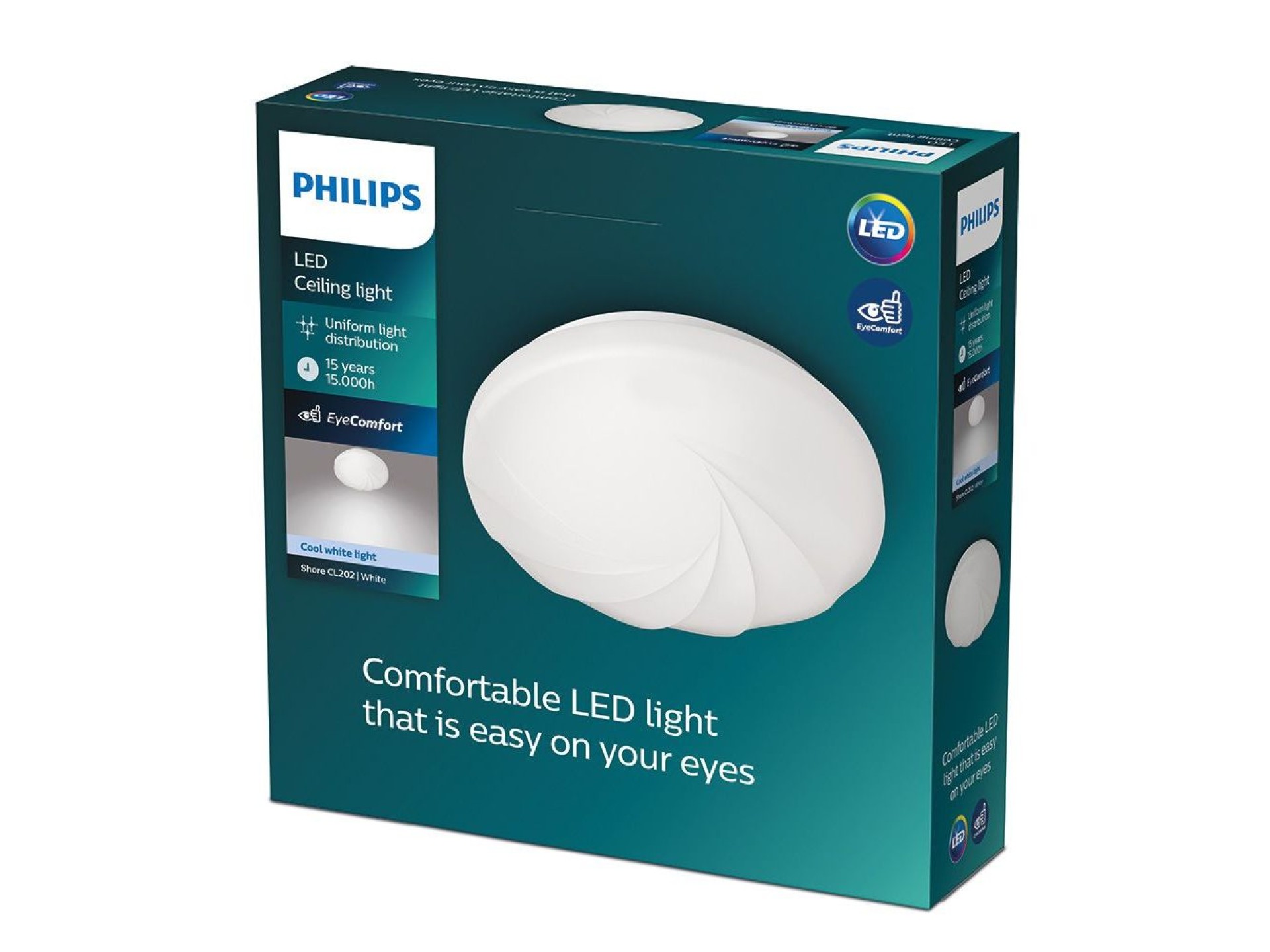 Luz de tecto led circular shore 10 w 4000 k 1100 lm ø25 x 7,3 cm