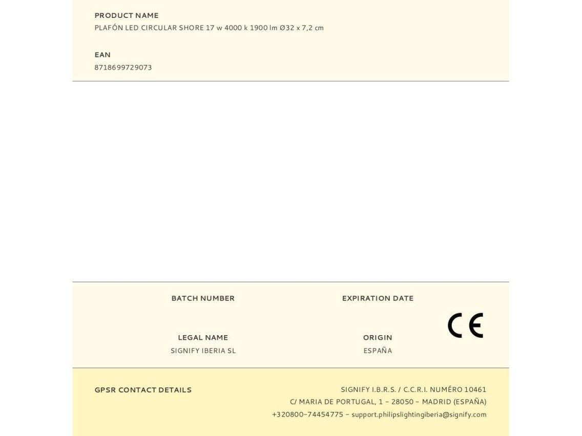 Shore circular led ceiling light 17 w 4000 k 1900 lm �32 x 7,2 cm