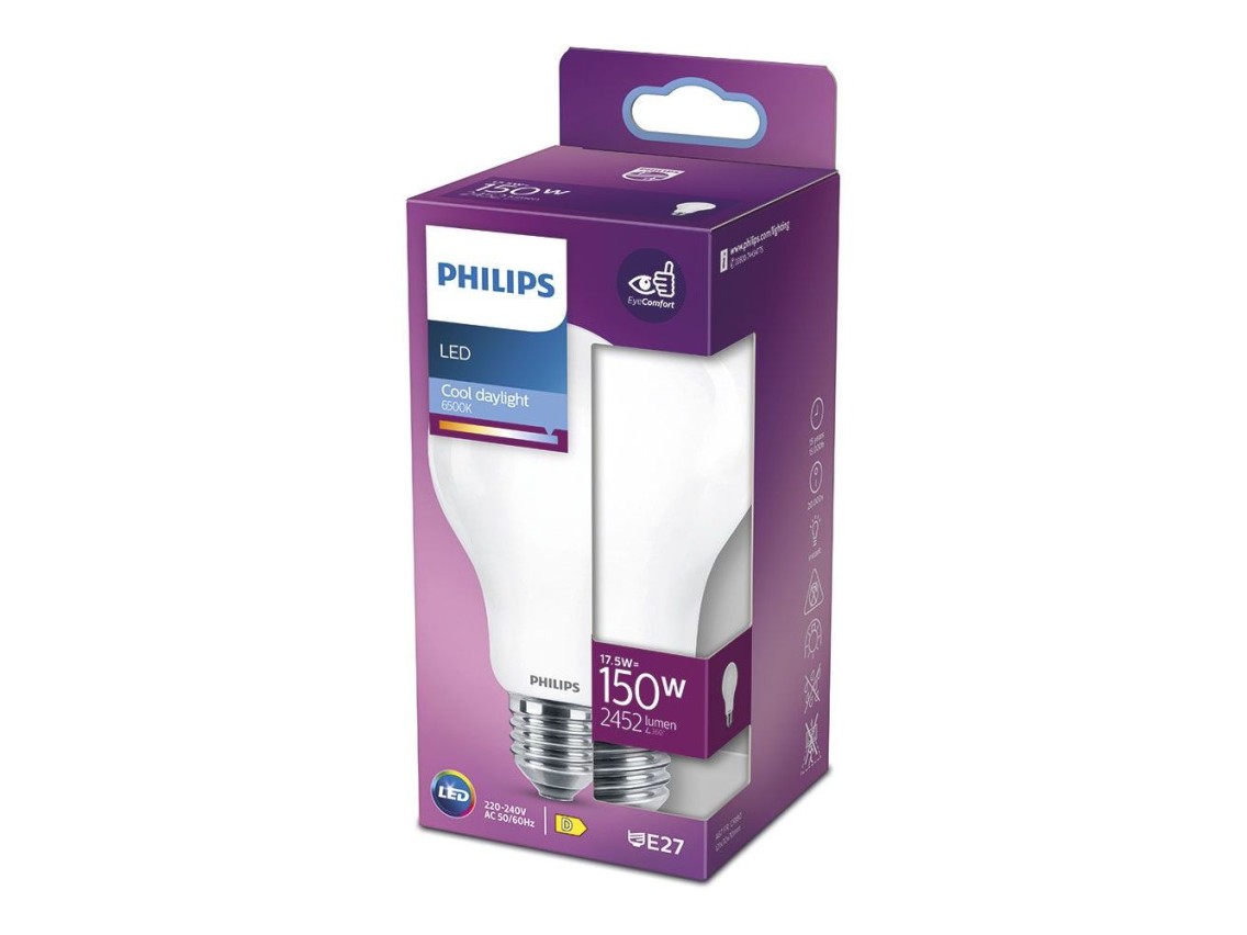 Standard led bulb e27 17,5w 2452lm 6500k cold light ø7,5x12,1cm. philips