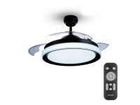 Bliss black model led ceiling fan power: 28 + 35 w blades: �106 cm with remote control philips