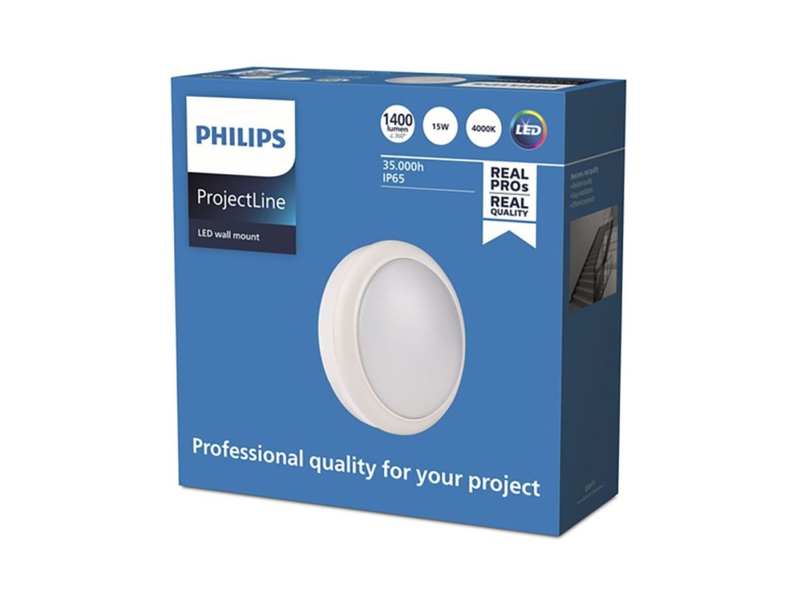 Outdoor rounded wall light 15w 1400lm 4000k 911401861484 philips