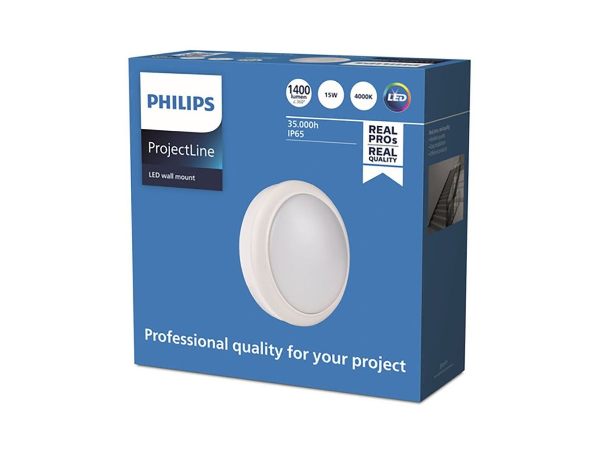 Outdoor rounded wall light 15w 1400lm 4000k 911401861484 philips