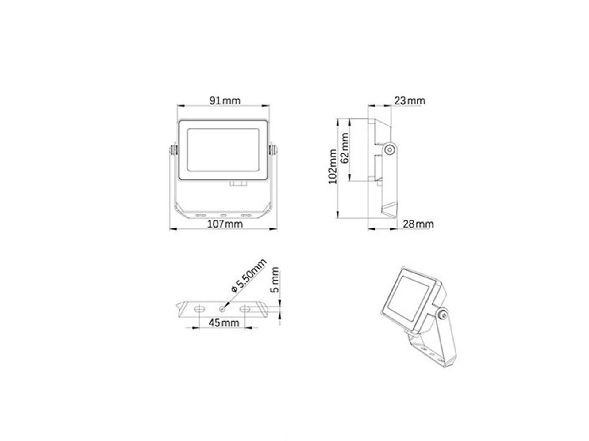 Projetor 10w 950lm 6500k ip65 911401864184 philips