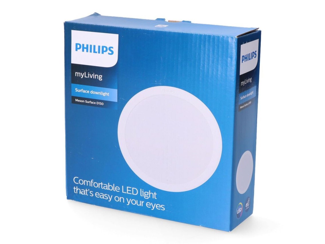 Downlight led de superfície/encastrar 16,5w 1300lm 4000k luz dia. mod. meson ø17,01x5cm philips