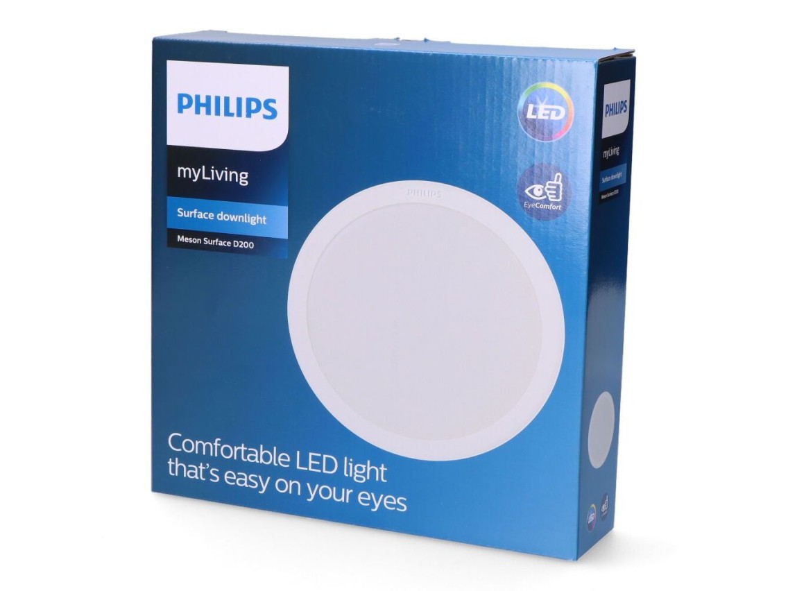 Surface/recessed led downlight 23.5w 1820lm 4000k daylight mod. meson ø22,17x5cm philips
