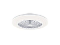 Ventilador de teto, led 3cct, dc 20 w + 42 w, modelo amigo, branco com difusor efeito estrelado, �48