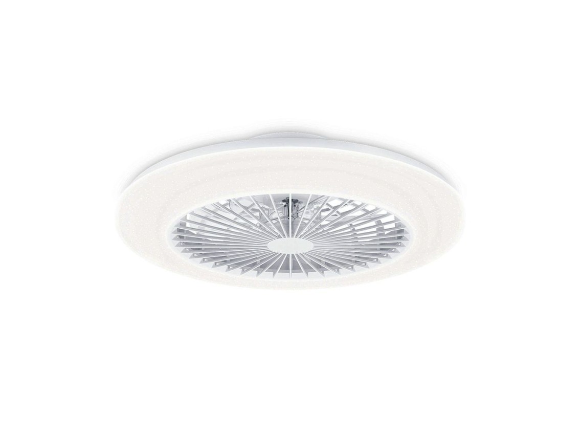 Ventilador de techo, led 3 cct, dc 25 w + led 60 w, modelo amigo, blanco con difusor opal, ø57,5 cm