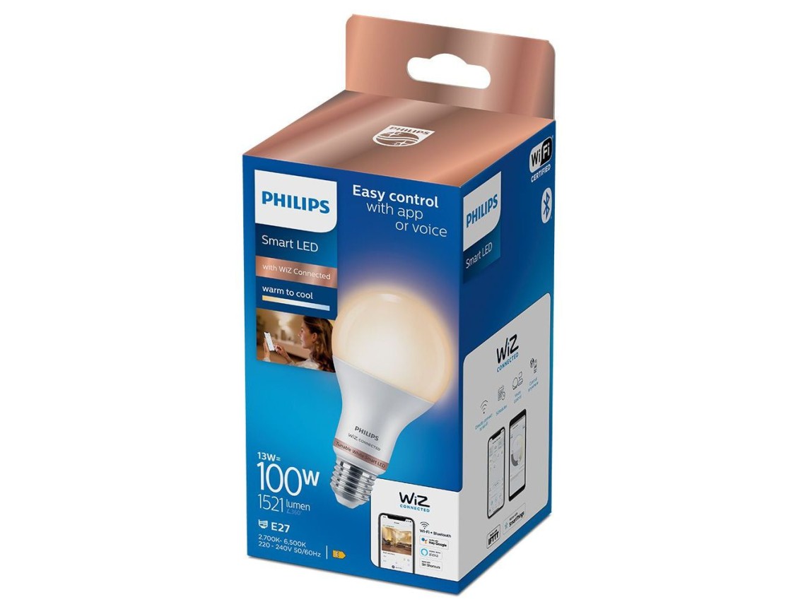 Standard led bulb e27 13w 2700k-6500k 1521lm wifi philips wiz