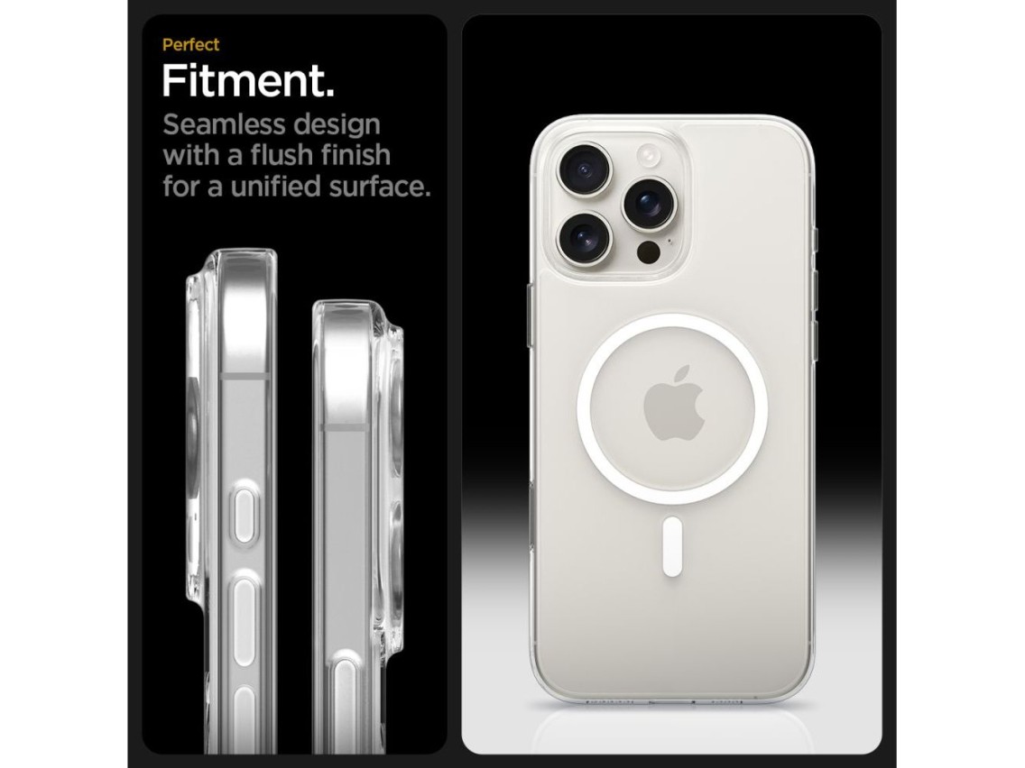 Spigen Thin Fit MagSafe Case for iPhone 16 Pro Max - Clear and White