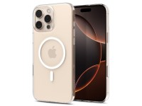 Capa Spigen Thin Fit MagSafe para iPhone 16 Pro - Transparente e Branca Capa Spigen Thin Fit MagSafe para iPhone 16 Pro - Transparente e Branca