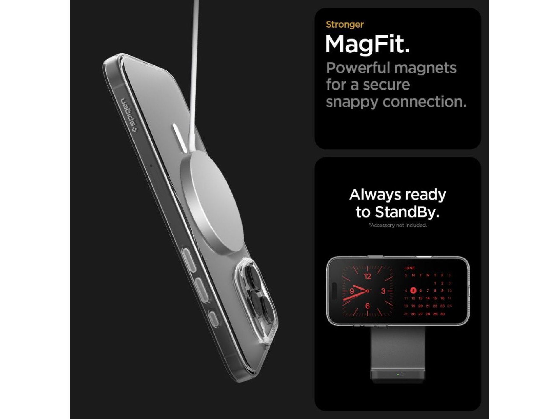 Capa Spigen Thin Fit MagSafe para iPhone 16 Pro - Transparente e Branca