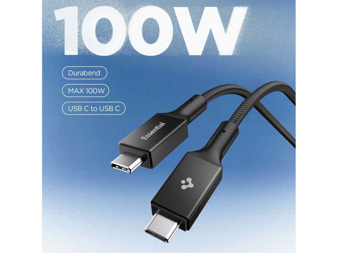 Spigen EB10010CC 100W Cable de 100 cm - Negro