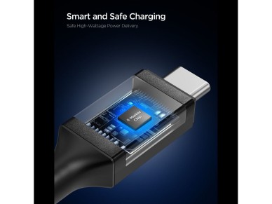 Spigen EB10010CC 100W Cable de 100 cm - Negro