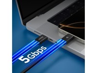 Spigen EB10010CC 100W Cable de 100 cm - Negro Spigen EB10010CC 100W Cable de 100 cm - Negro