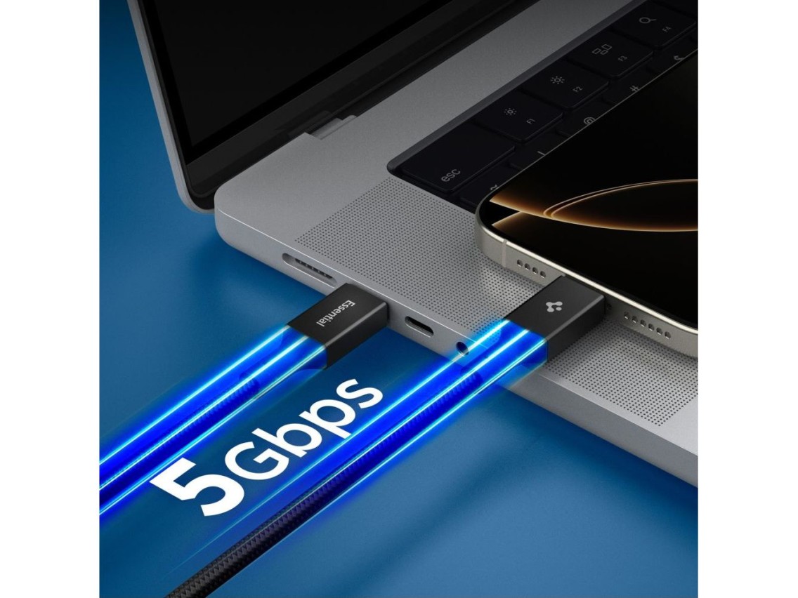 Spigen EB10010CC 100W Cable de 100 cm - Negro
