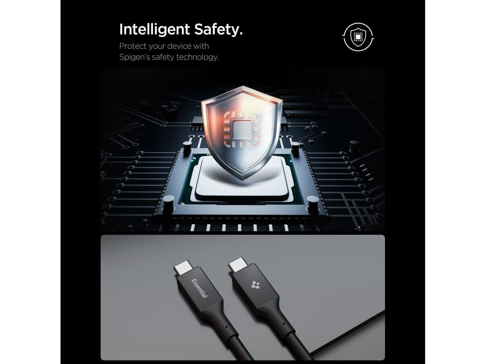 Spigen EB10020CC USB-C Cable 100W 200cm - Black