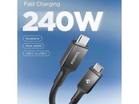 Spigen Essential EB24012CC USB-C / USB-C 240W 120cm Cable - Black Spigen Essential EB24012CC USB-C / USB-C 240W 120cm Cable - Black