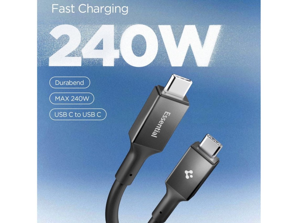 Spigen Essential EB24012CC USB-C / USB-C 240W 120cm Cable - Black