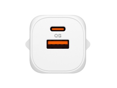 Cargador de pared Spigen Essential EE352EU USB-C/USB-A de 35 W - Blanco