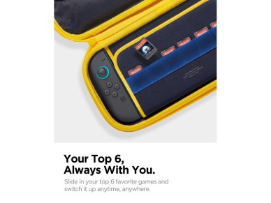 Bolsa Spigen Nano Pop Pro para Nintendo Switch 2 - Azul Marinho e Amarelo