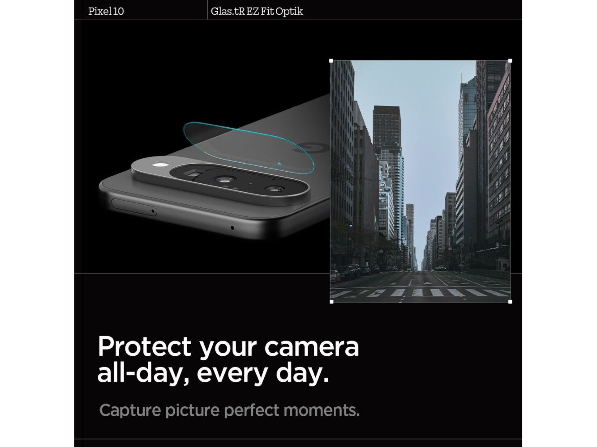 Protector de cámara Spigen Optik Glas.tR (2 unidades) para Google Pixel 10 - Transparente