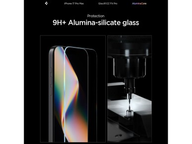 Spigen Glas.TR EZ Fit Pro - Cristal templado para iPhone 16 Pro Max / 17 Pro Max - Transparente