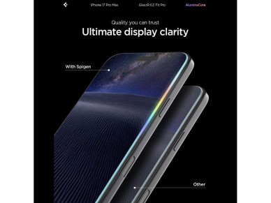 Spigen Glas.TR EZ Fit Pro - Cristal templado para iPhone 16 Pro Max / 17 Pro Max - Transparente