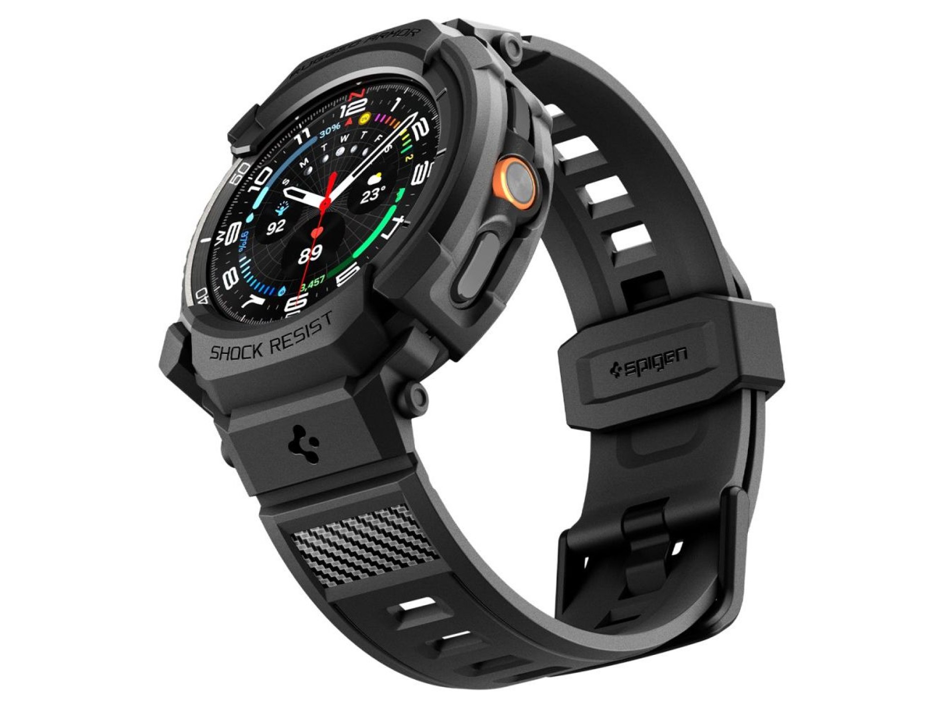 Correa Spigen Rugged Armor Pro para Samsung Galaxy Watch 8 Classic de 46 mm - Negro mate