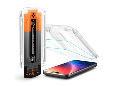 Spigen Glas.TR EZ Fit Pro - Cristal templado para iPhone 16 Pro Max / 17 Pro Max - Transparente