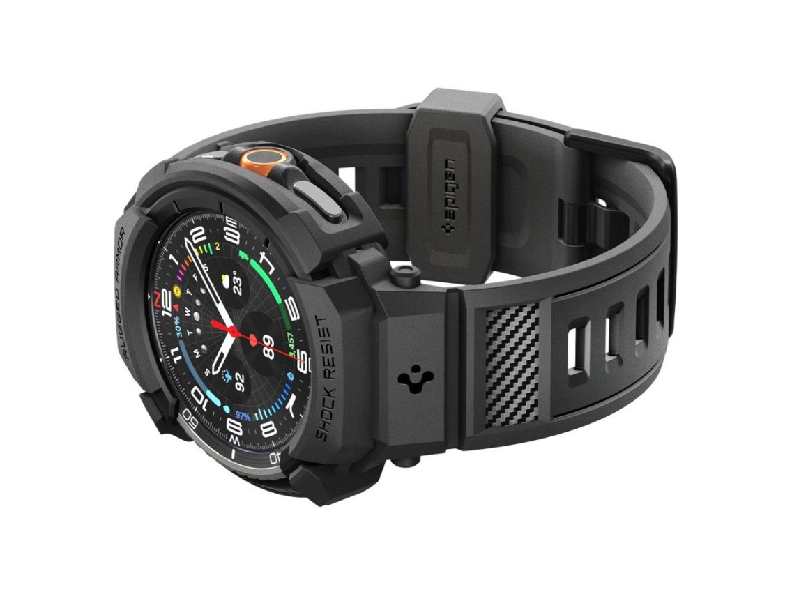Correa Spigen Rugged Armor Pro para Samsung Galaxy Watch 8 Classic de 46 mm - Negro mate