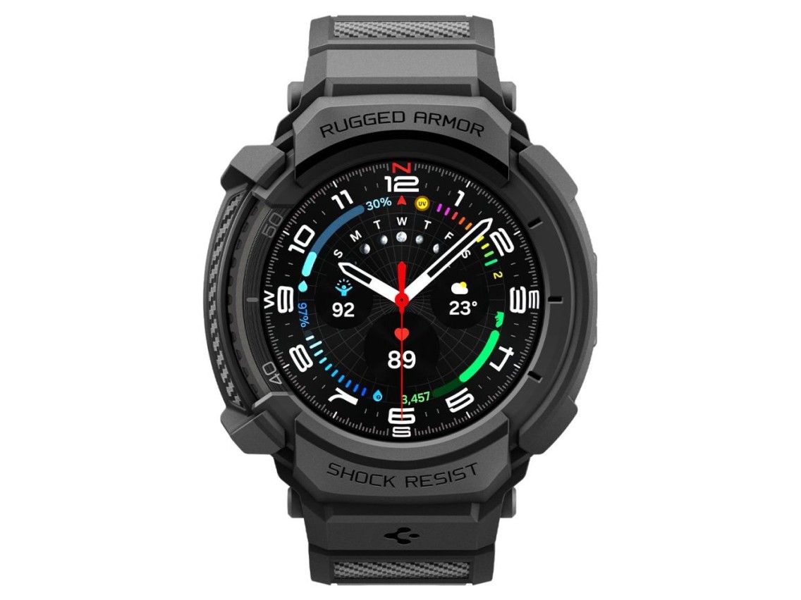 Correa Spigen Rugged Armor Pro para Samsung Galaxy Watch 8 Classic de 46 mm - Negro mate