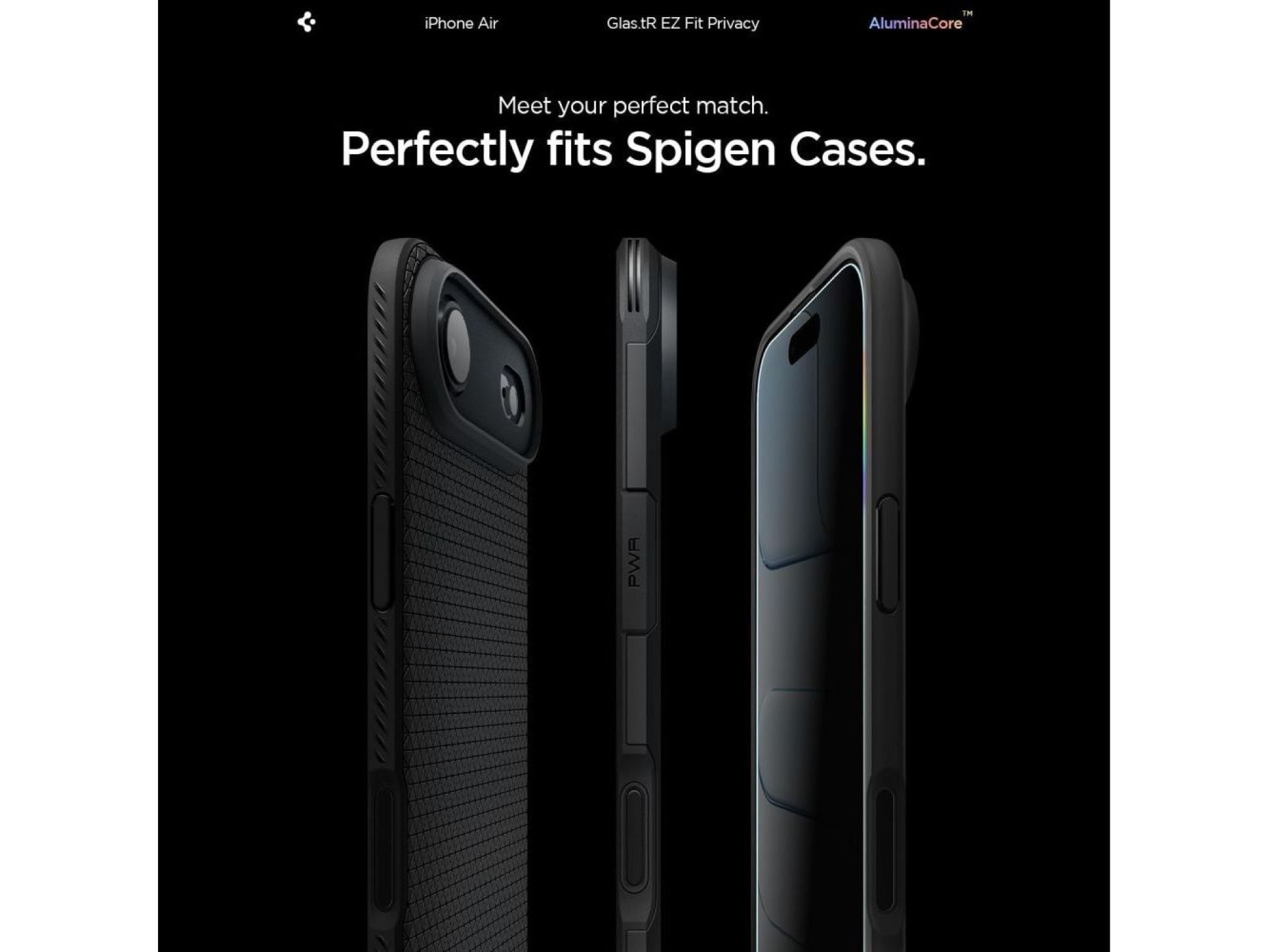 Spigen Glas.TR EZ Fit 2-pack privacy glass for iPhone 17 Air