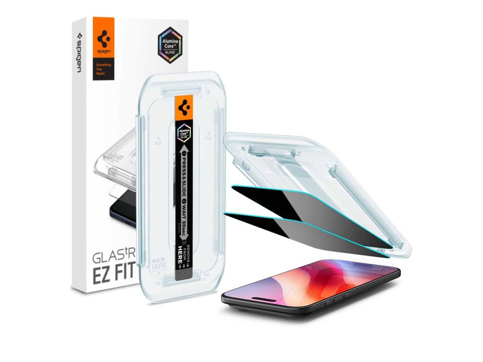 Spigen Glas.TR EZ Fit 2-pack privacy glass for iPhone 17 Air