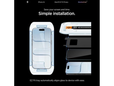 Spigen Glas.TR EZ Fit 2-pack privacy glass for iPhone 17 Air Spigen Glas.TR EZ Fit 2-pack privacy glass for iPhone 17 Air
