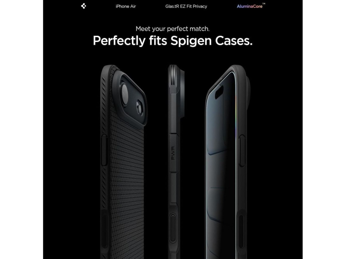 Spigen Glas.TR EZ Fit 2-pack privacy glass for iPhone 17 Air