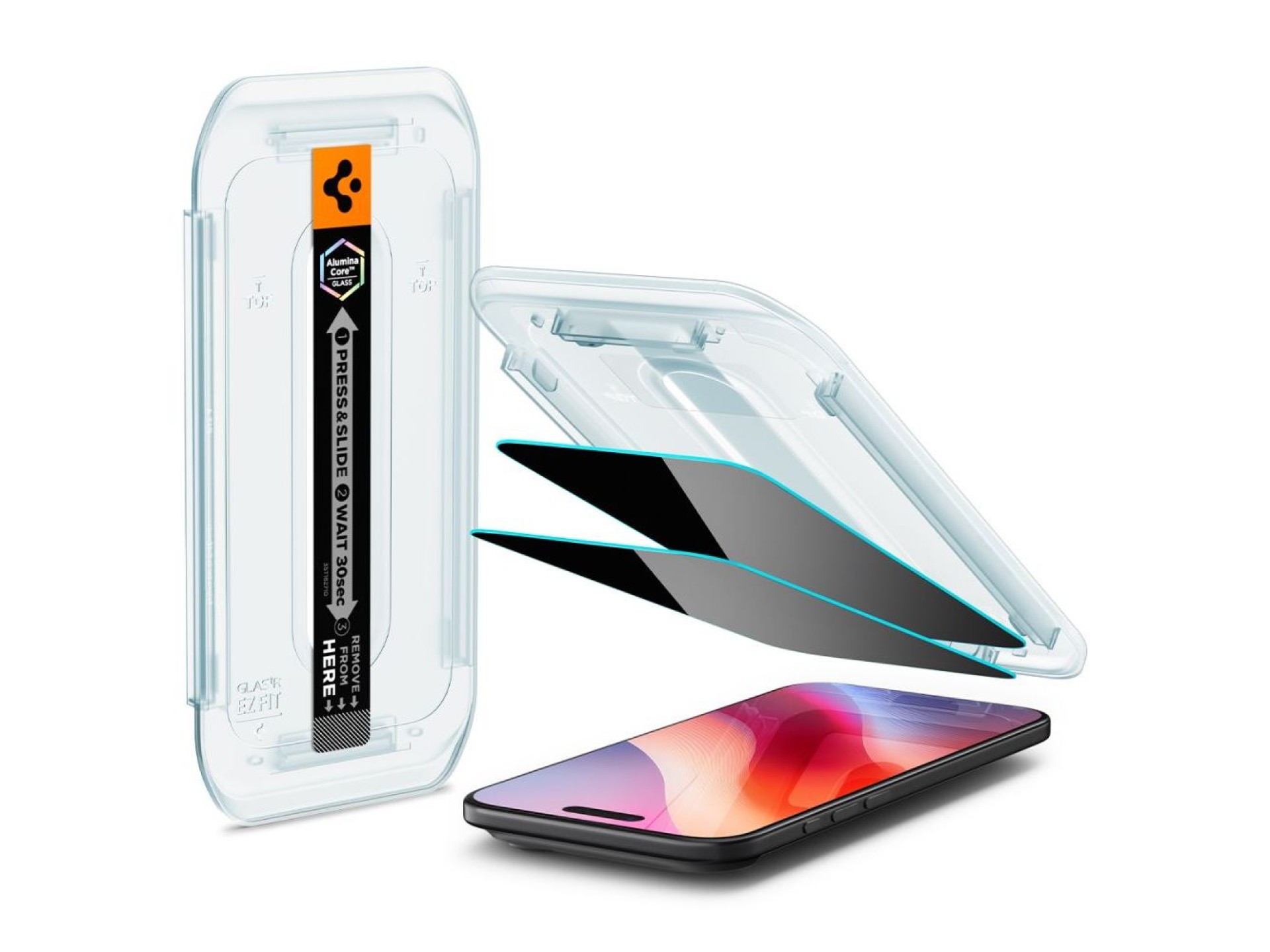 Spigen Glas.TR EZ Fit 2-pack privacy glass for iPhone 17 Air