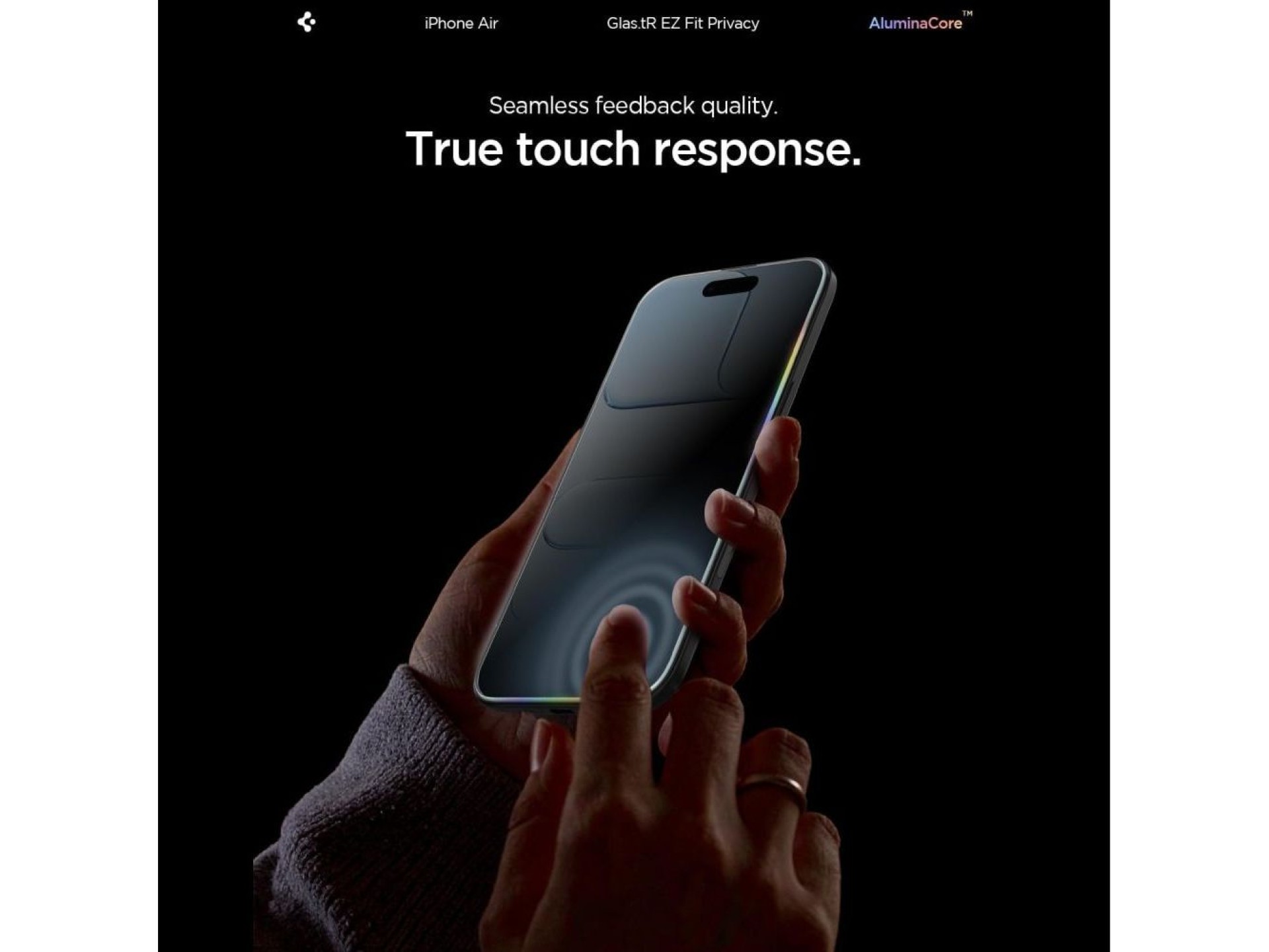 Spigen Glas.TR EZ Fit 2-pack privacy glass for iPhone 17 Air