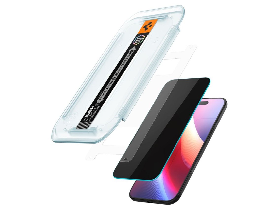 Spigen Glas.TR EZ Fit 2-pack privacy glass for iPhone 17 Air