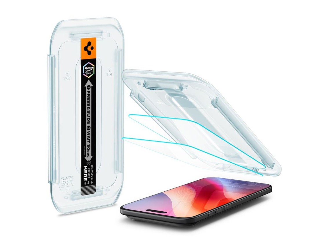 Spigen Glas.TR EZ Fit 2-pack tempered glass for iPhone 17 Air - transparent