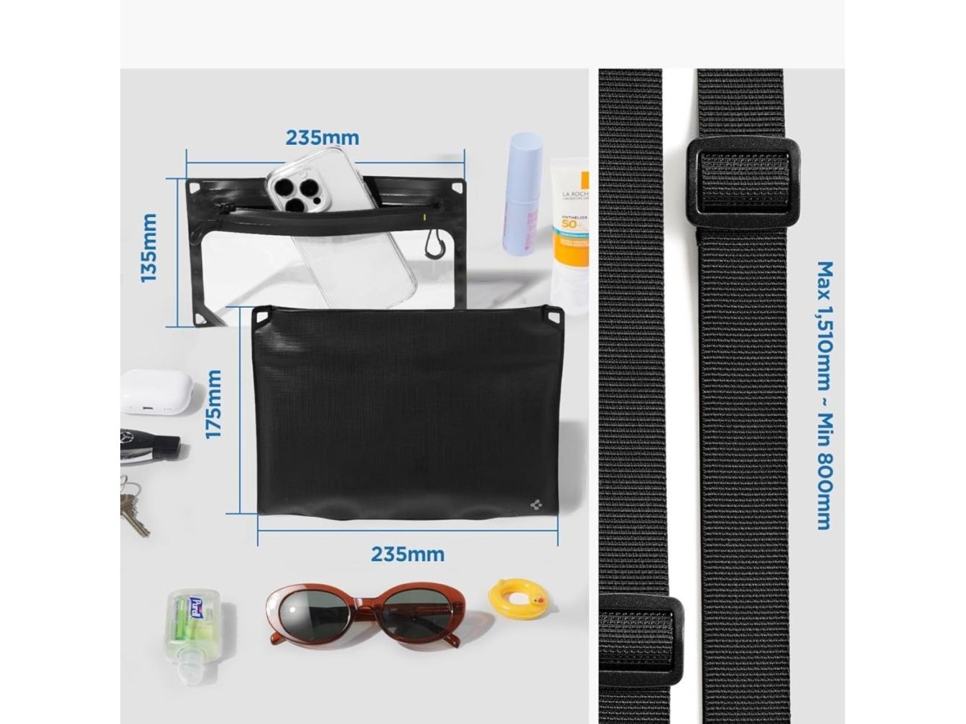 Funda impermeable para teléfono Spigen A640 - Negra
