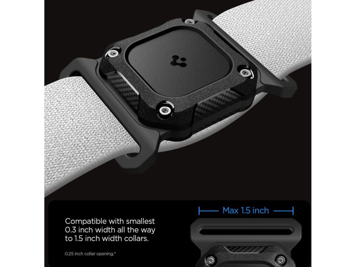 Spigen Tough Armor Pet Collar AirTag 1/2 Case - Black