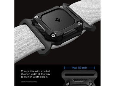 Estuche Spigen Tough Armor para collar de mascotas AirTag 1/2 - Negro