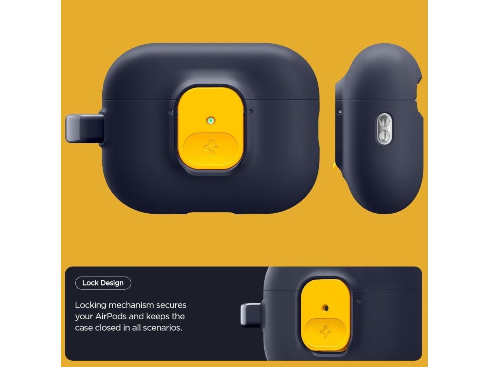 Spigen Nano Pop Case for AirPods Pro 3 - Navy Blue and Yellow