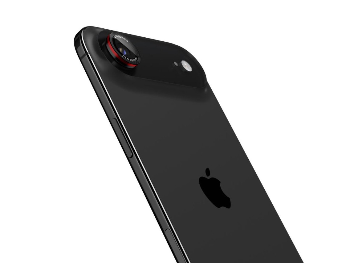 Spigen Optik Pro Série L - Pacote com 2 lentes de vidro para iPhone Air - Preto e Vermelho