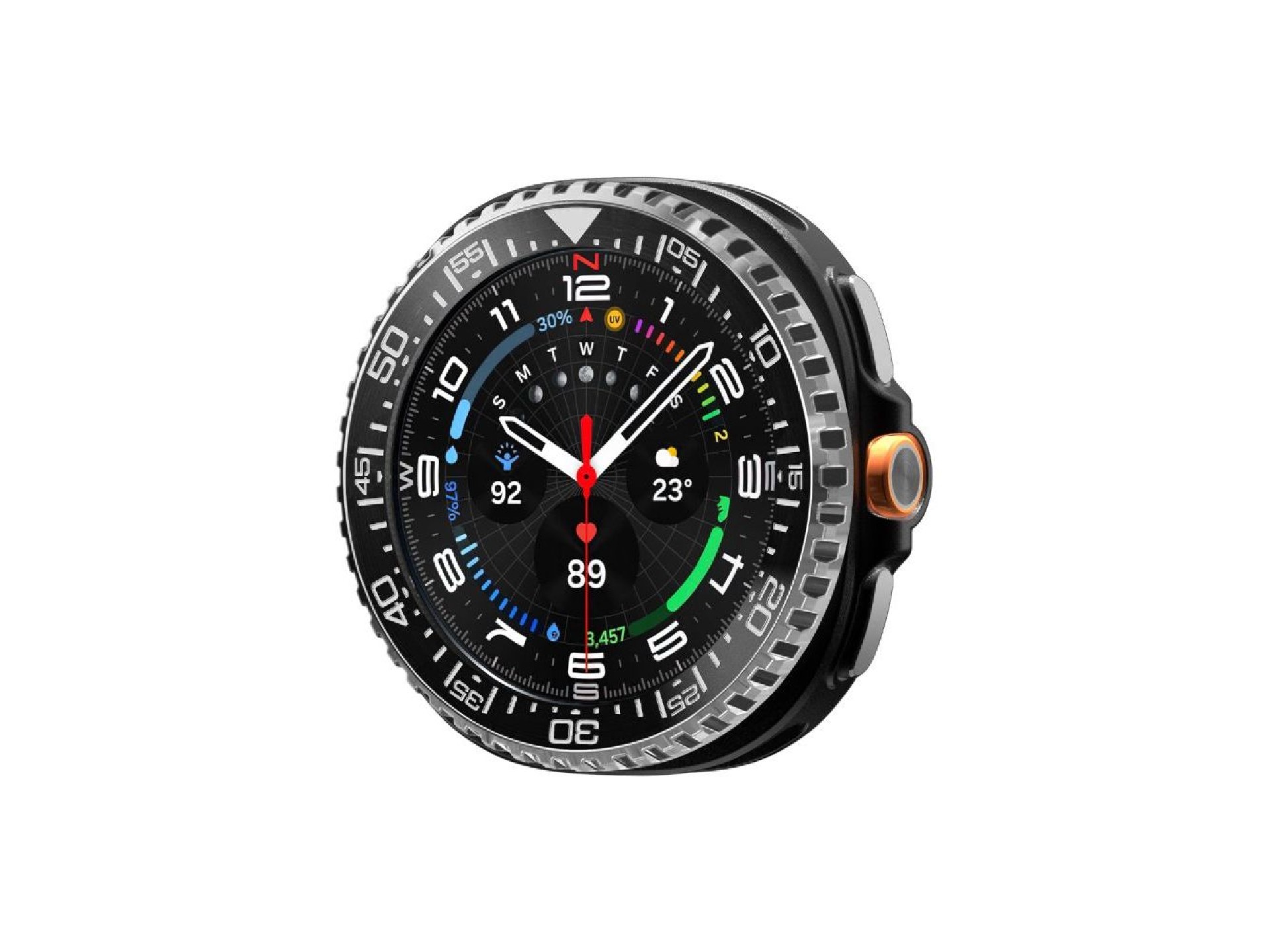 Funda Spigen Bezel Tune Pro Diverna para Samsung Galaxy Watch 8 Classic de 46 mm - Negra