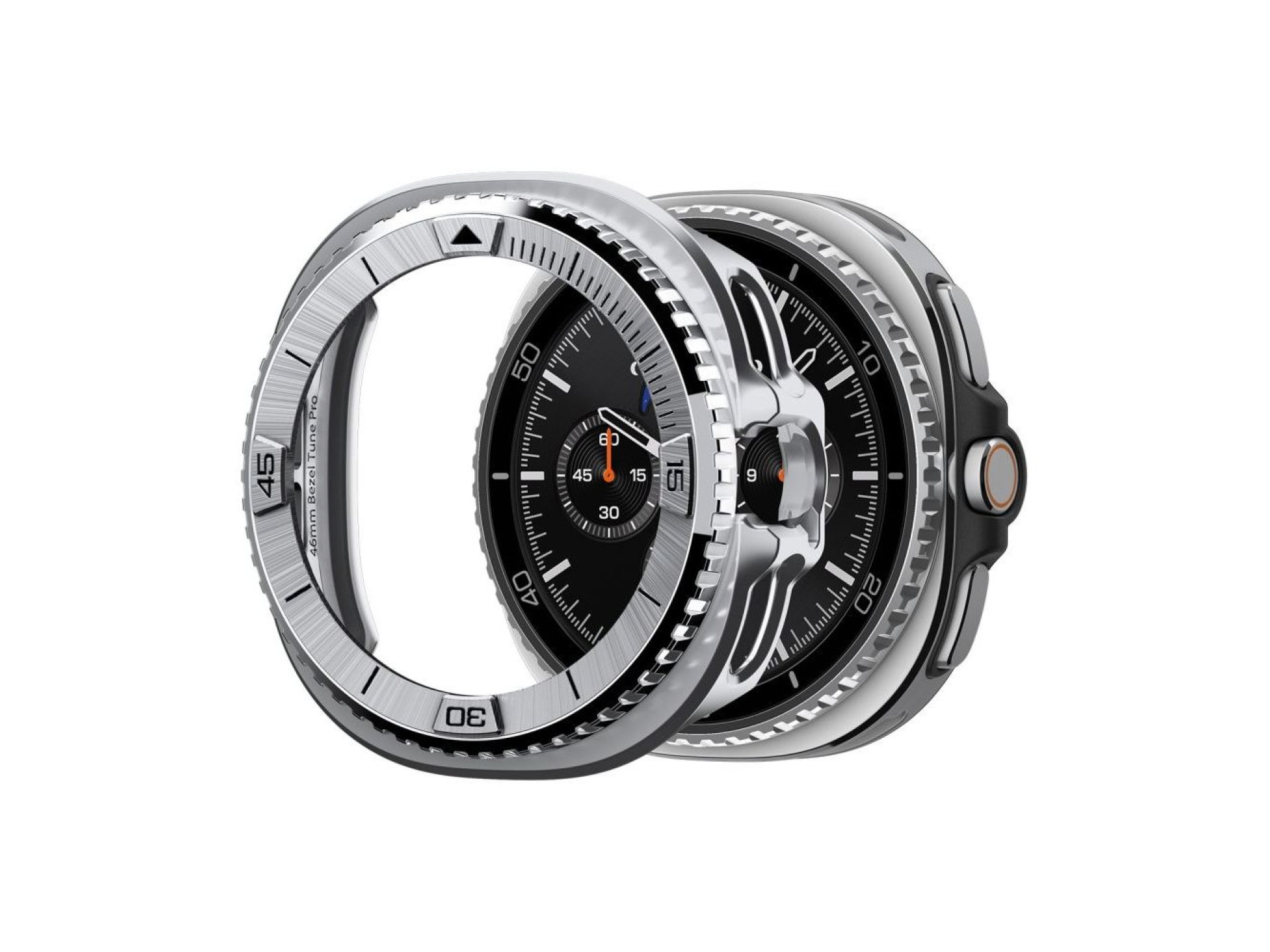 Spigen Bezel Tune Pro Pilot Cover for Samsung Galaxy Watch 8 Classic 46mm - Silver
