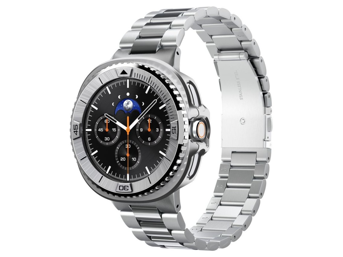 Spigen Bezel Tune Pro Pilot Cover for Samsung Galaxy Watch 8 Classic 46mm - Silver