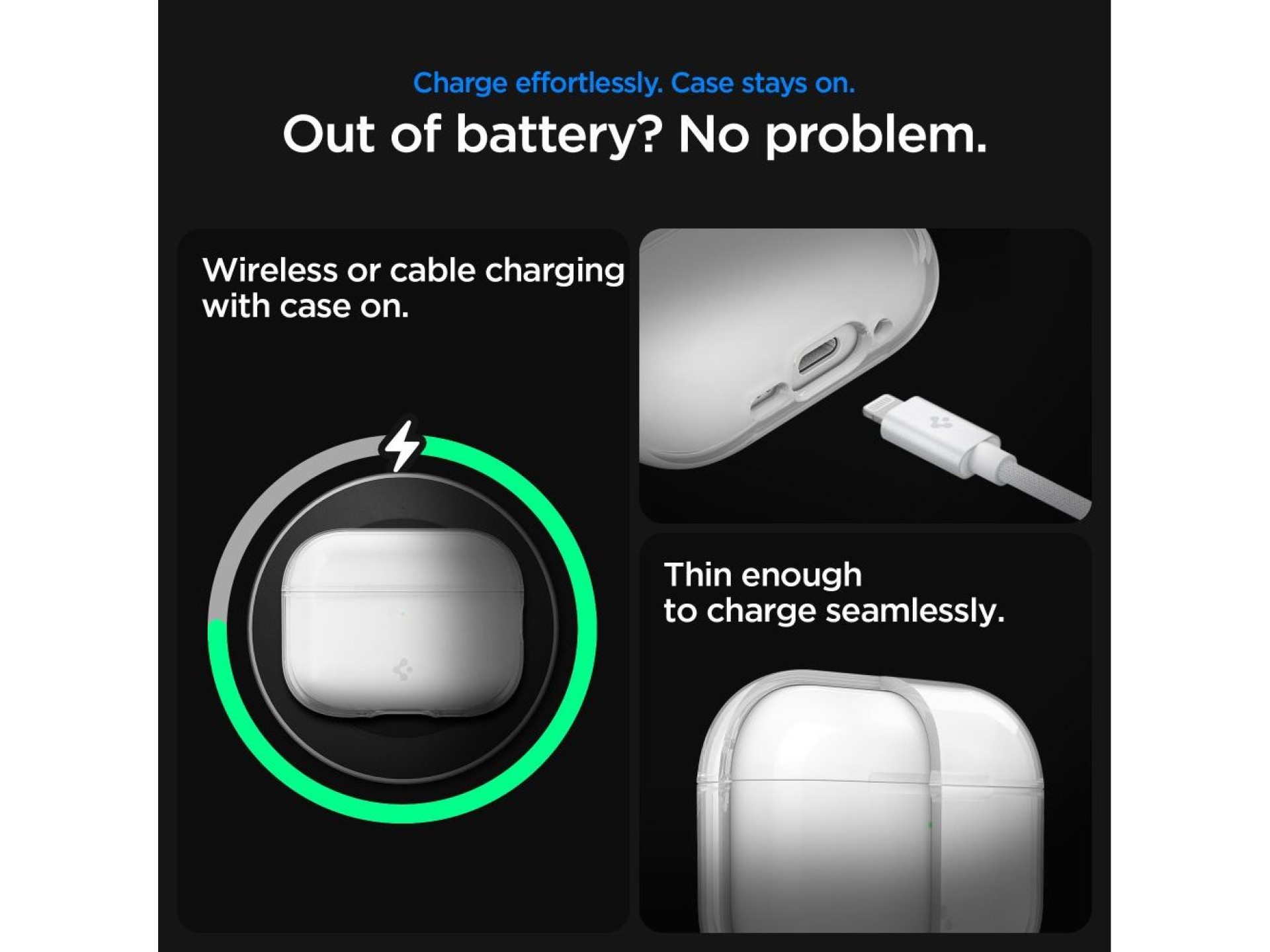 Funda de cristal líquido Spigen para AirPods Pro 3 - Transparente